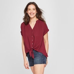 Tie Front Blouse